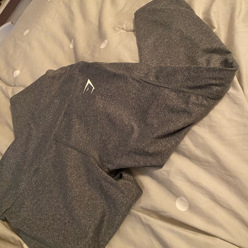 Gym shark cropped dry leggings grey